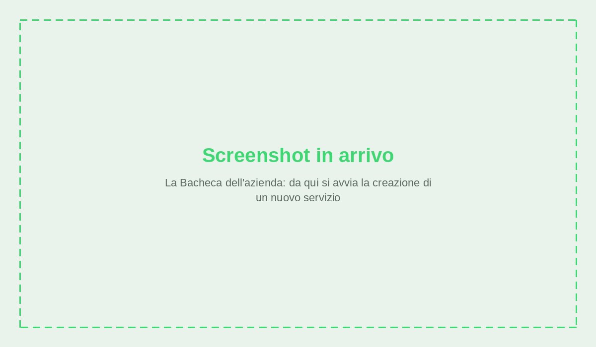 La Bacheca dell'azienda: da qui si avvia la creazione di un nuovo servizio